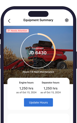 TractorLog App Interface Preview